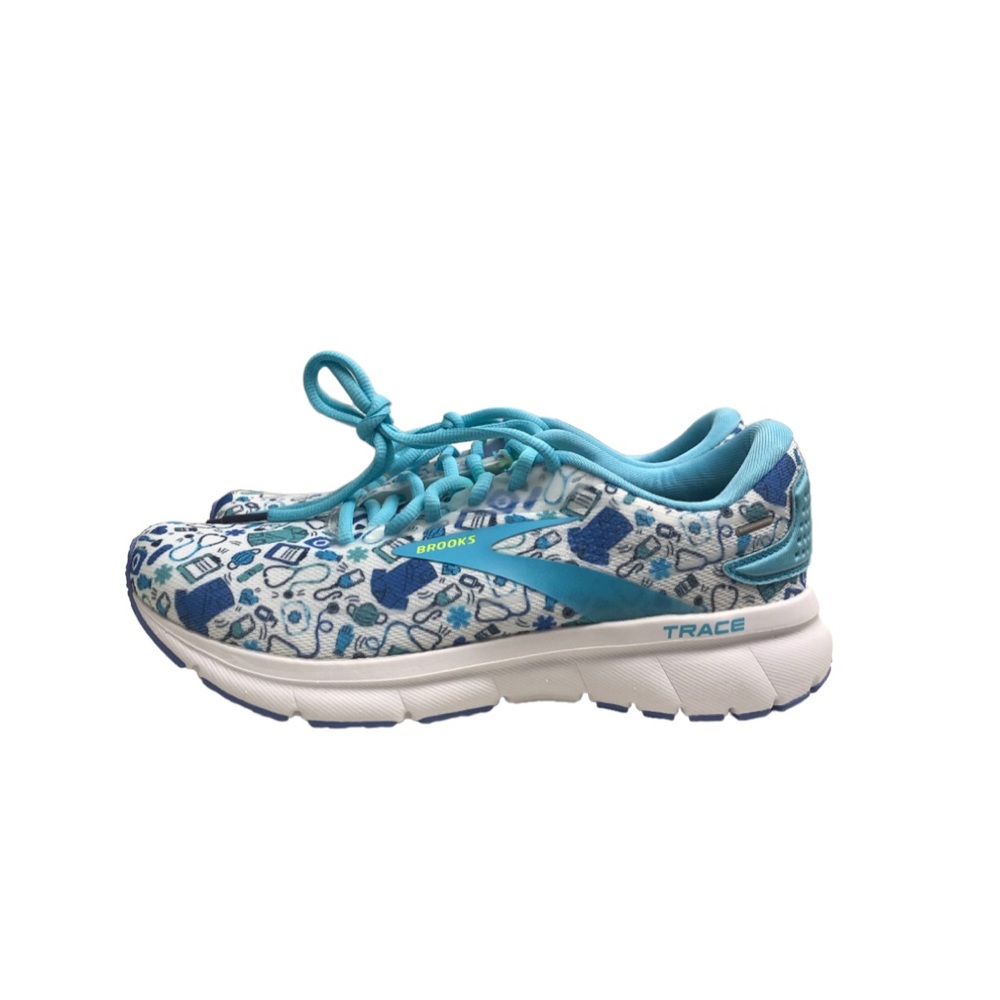NWOB- Brooks Trace 2 Whte/Nightlife/Bluefish Women's Shoes SIZE 7.5